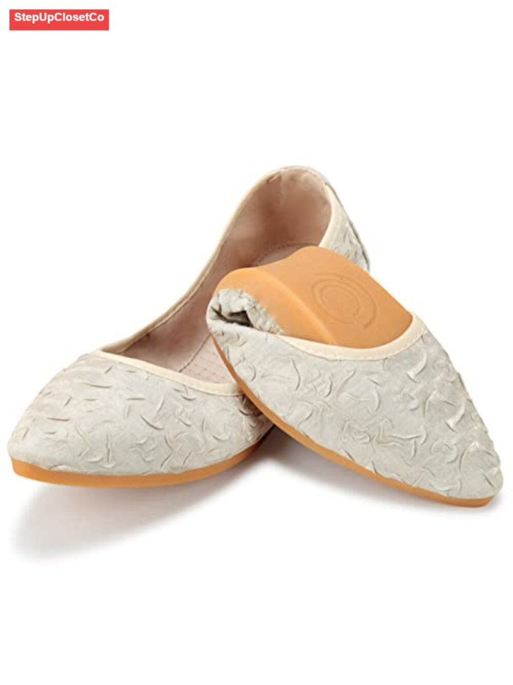 Foldable Rhinestone Ballet Flats Women Wedding Ballerina Shoes Comfortable Slip